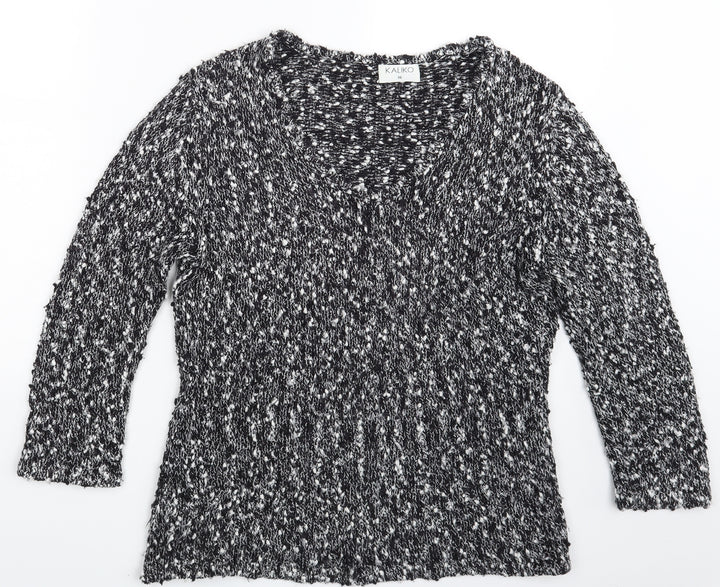 Kaliko Womens Black Pullover Jumper Size 16