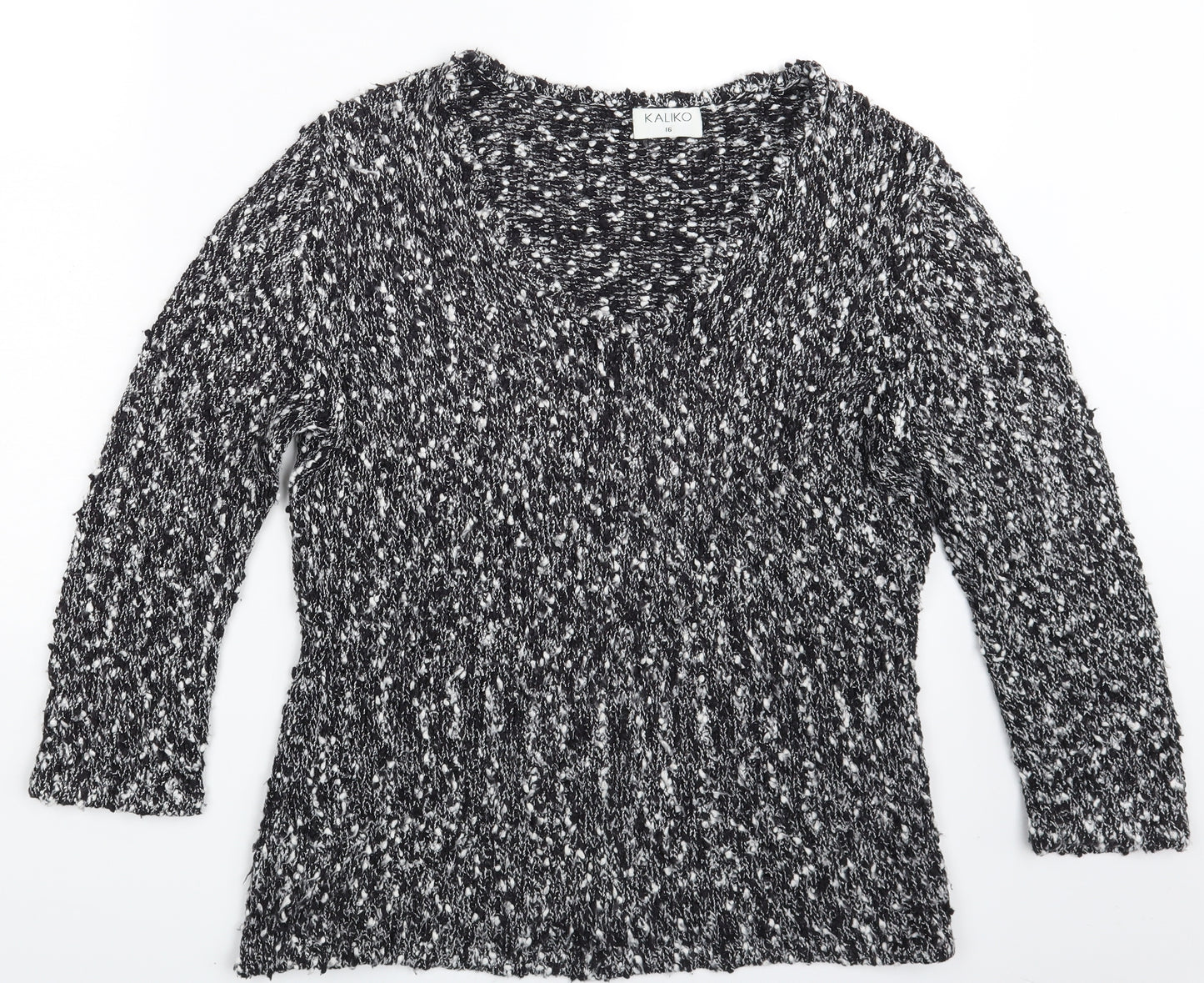 Kaliko Womens Black   Pullover Jumper Size 16