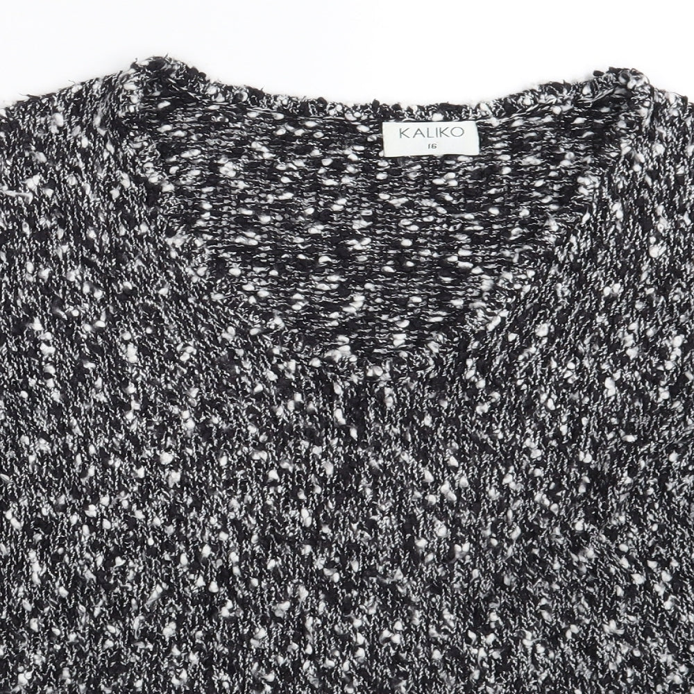 Kaliko Womens Black   Pullover Jumper Size 16