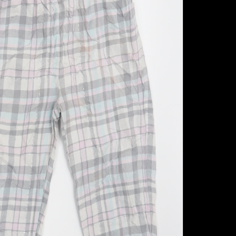 Matalan Girls Multicoloured Check  Sweatpants Trousers Size 12-13 Years