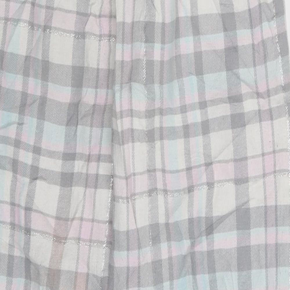 Matalan Girls Multicoloured Check  Sweatpants Trousers Size 12-13 Years