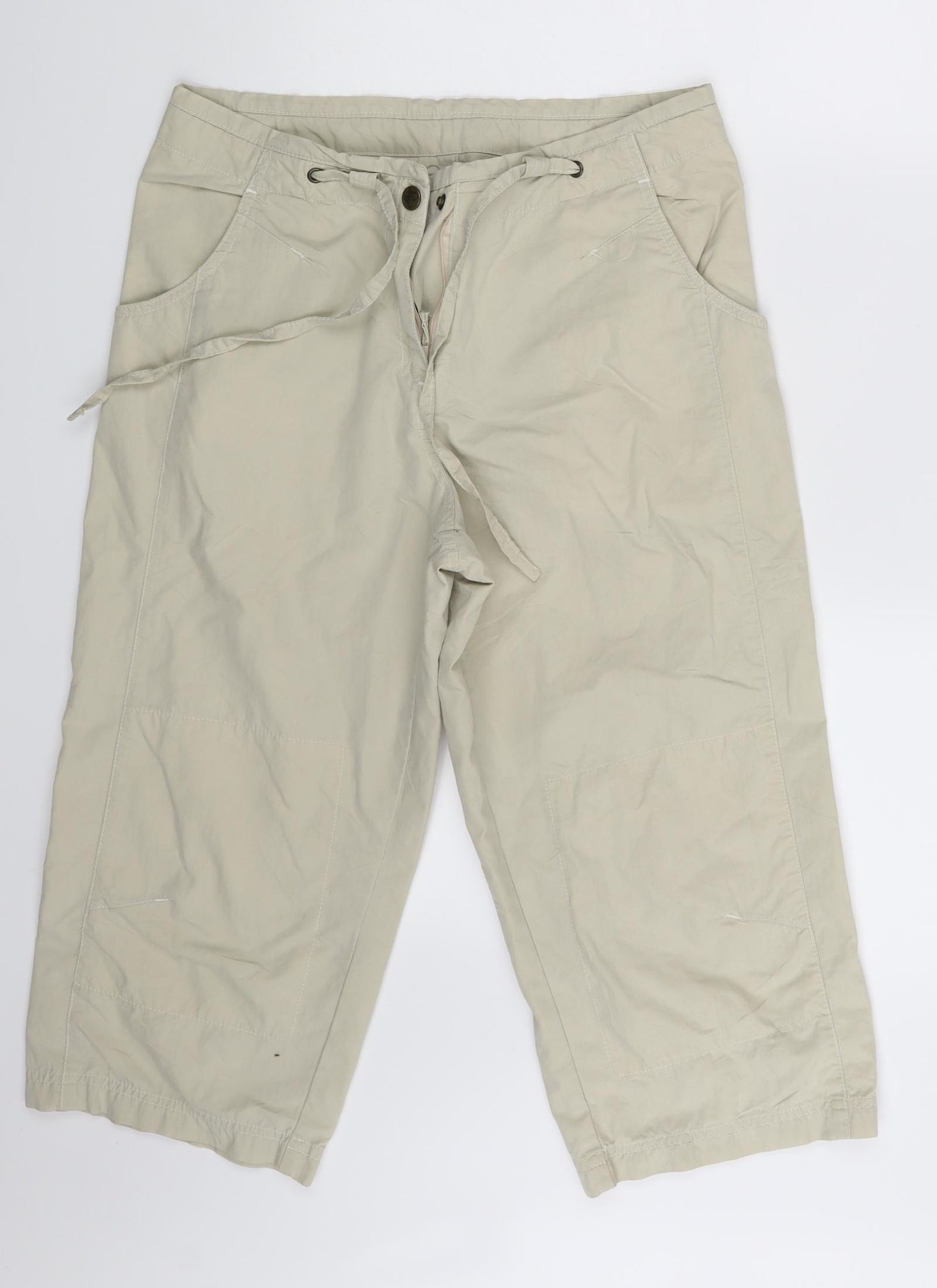 Zimbabalooba Womens Beige   Cut-Off Shorts Size 10