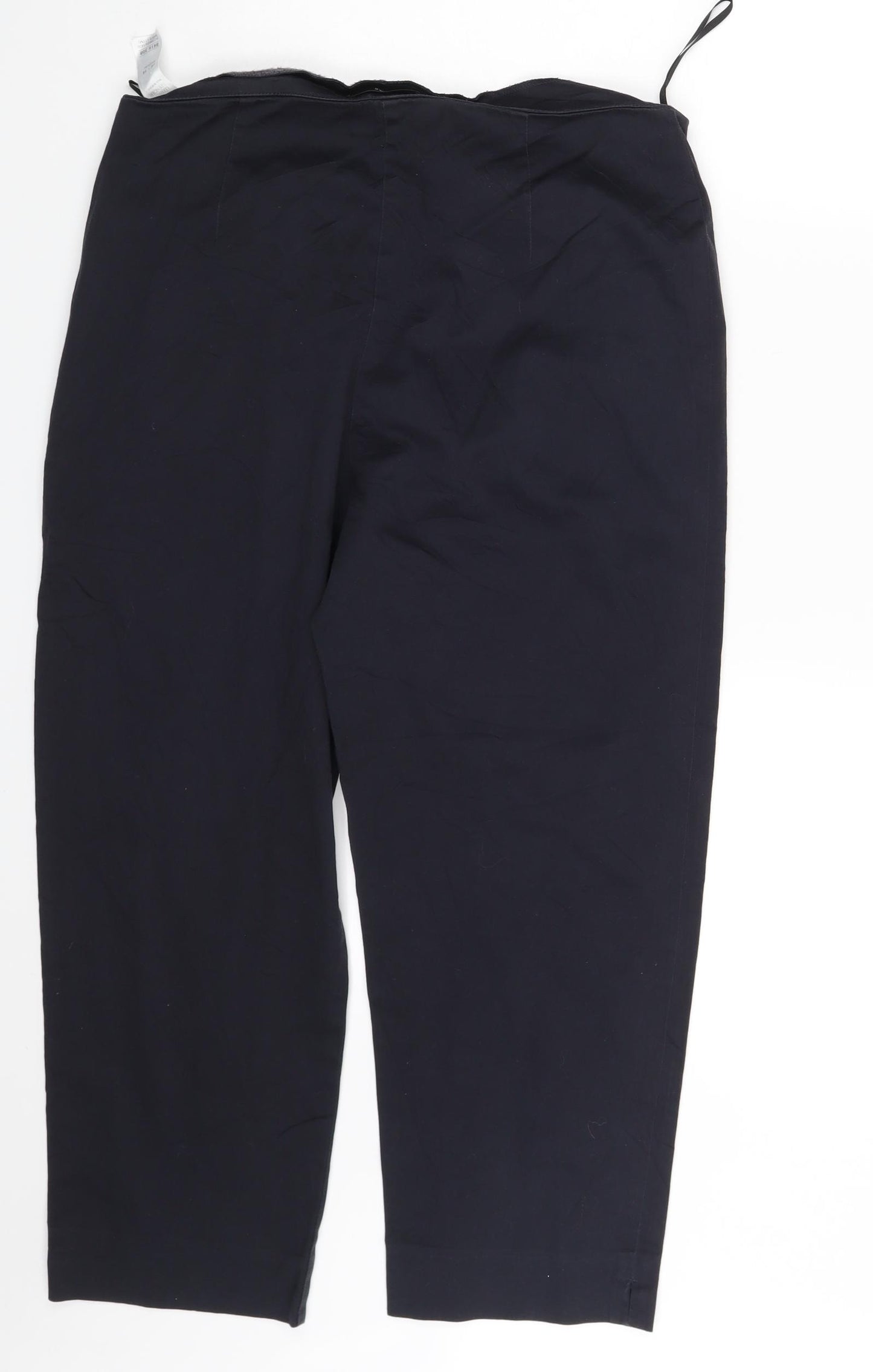 M&S Womens Blue   Chino Trousers Size 14 L23 in