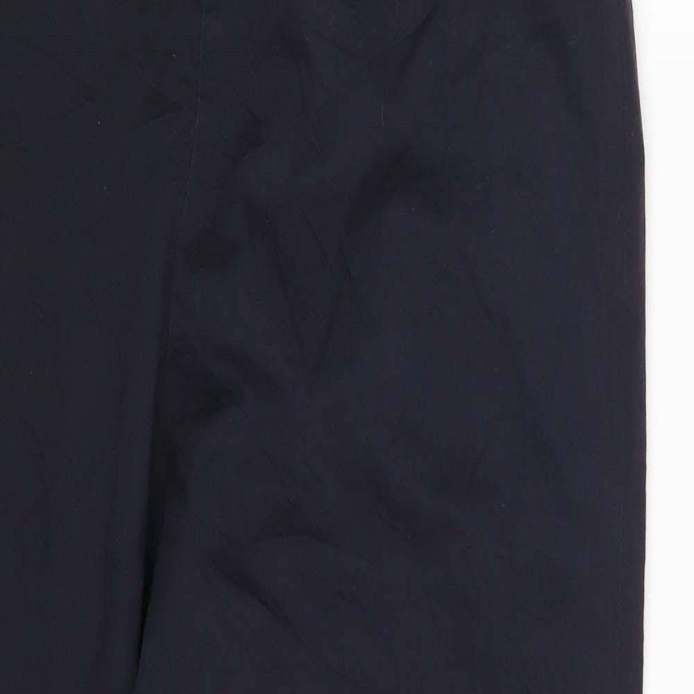 M&S Womens Blue   Chino Trousers Size 14 L23 in