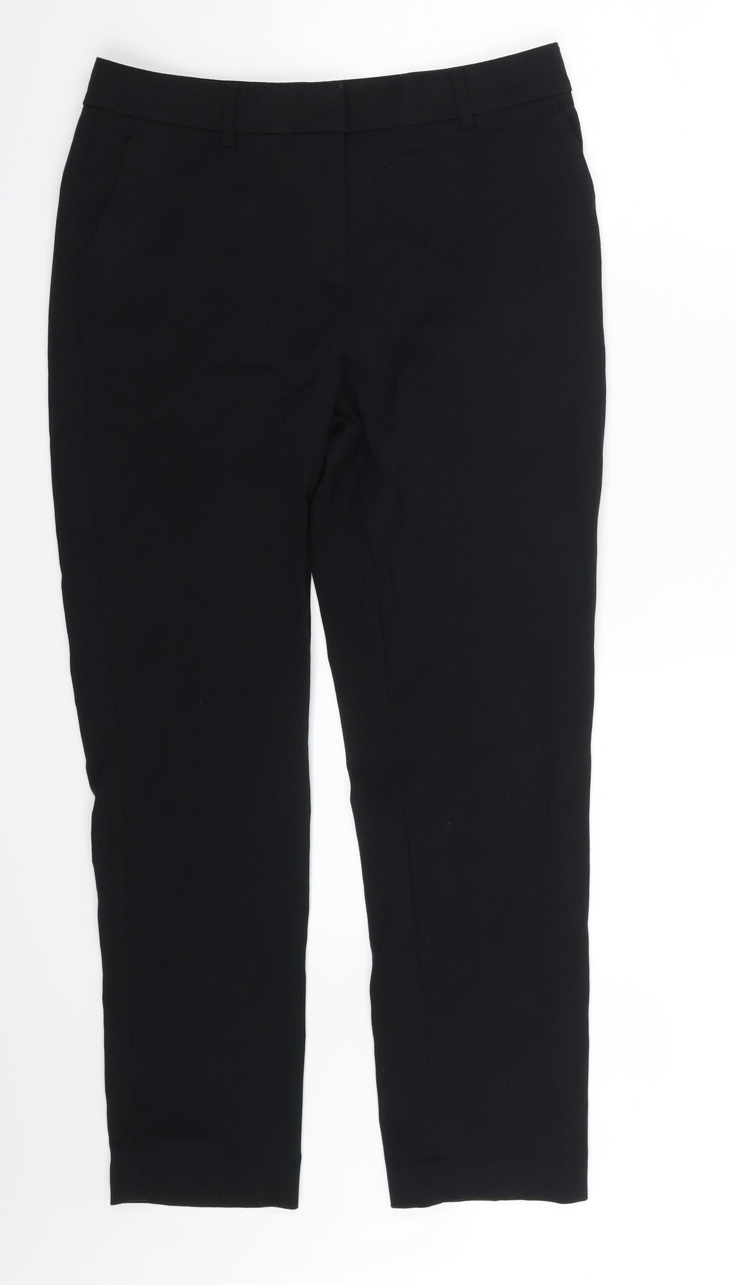 M&S Womens Black   Chino Trousers Size 10 L27 in