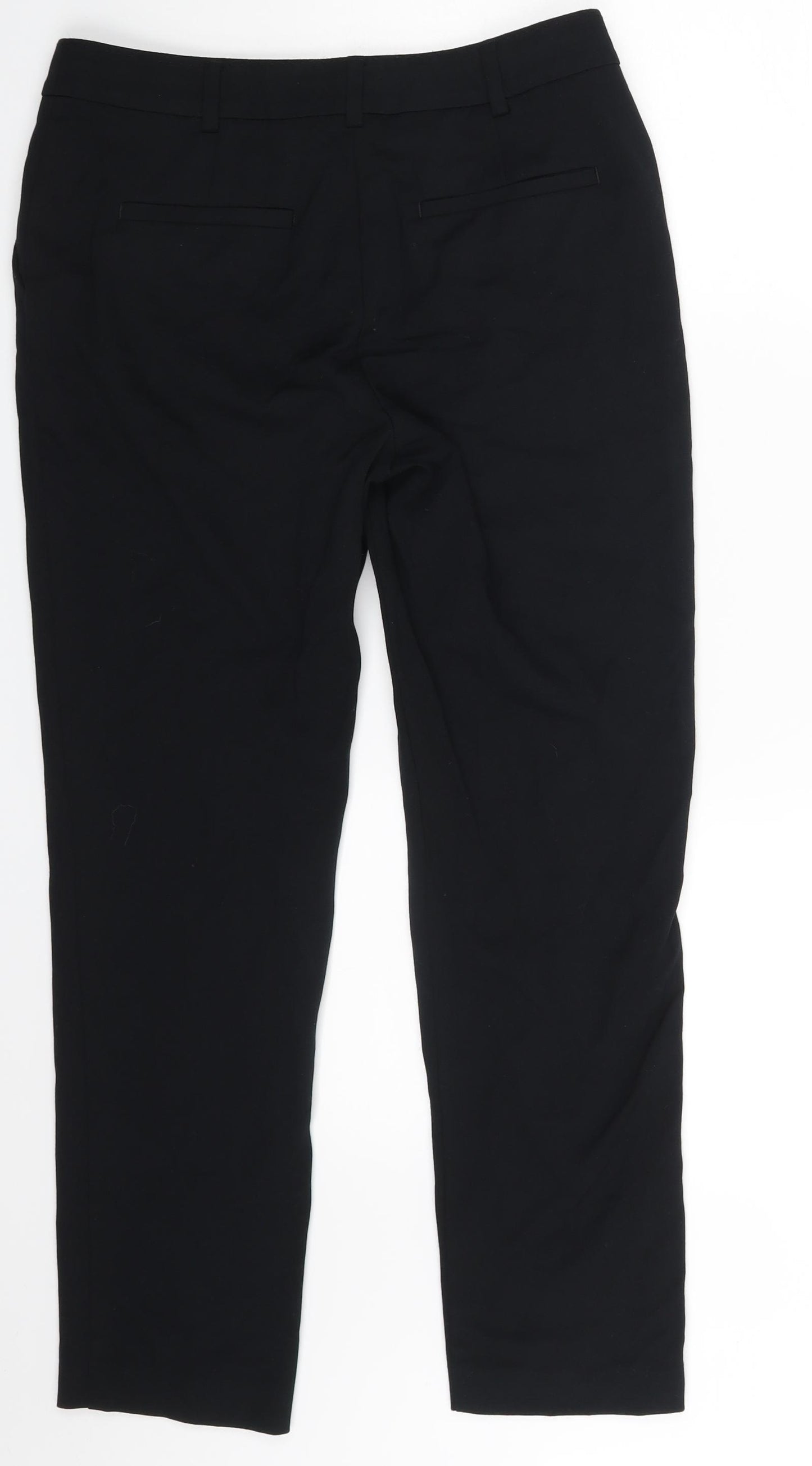 M&S Womens Black   Chino Trousers Size 10 L27 in