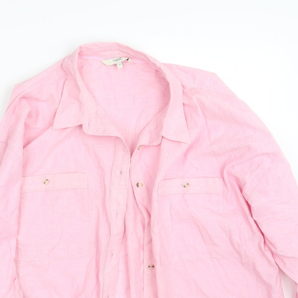 NEXT Womens Pink   Basic Button-Up Size 20