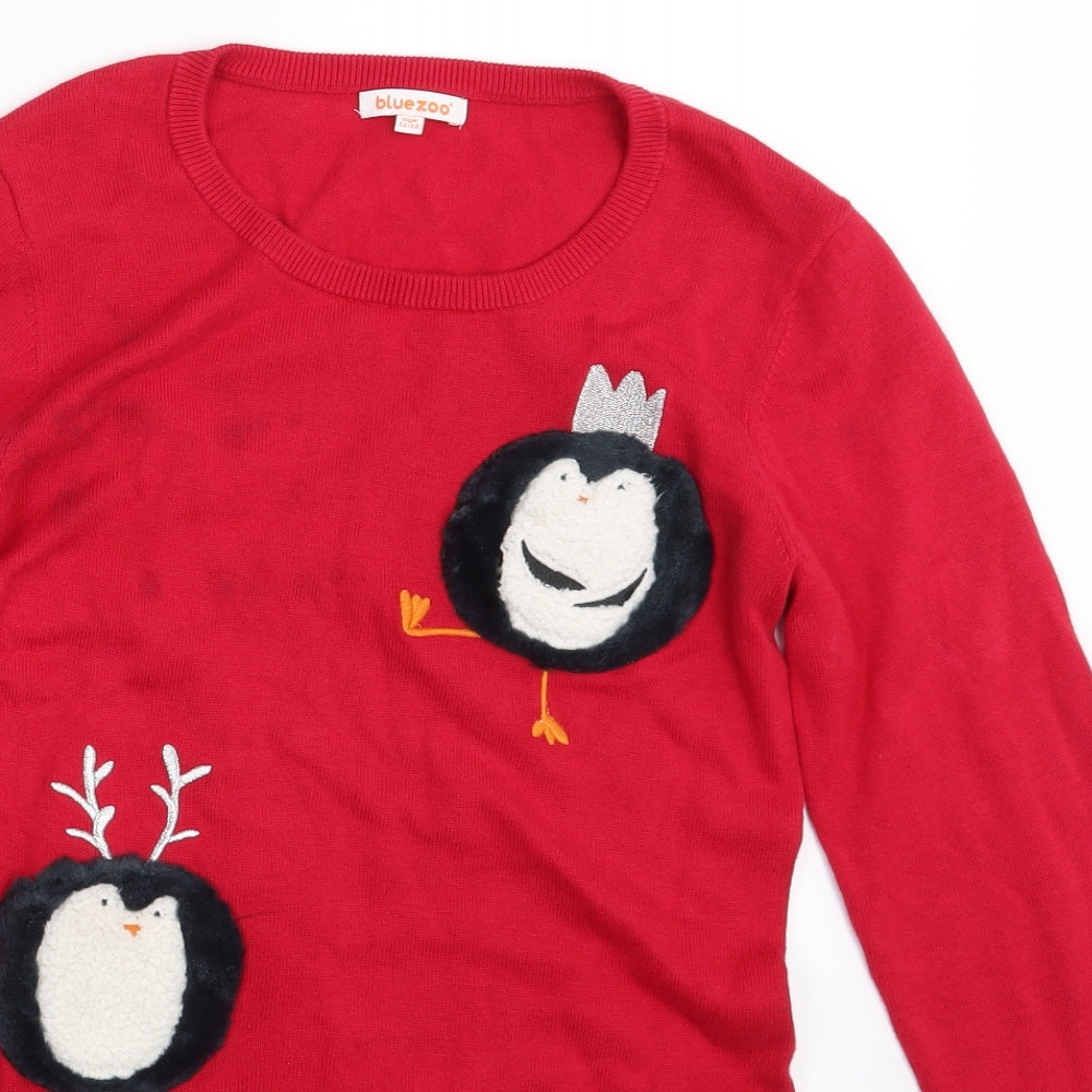 Blue Zoo Girls Red   Pullover Sweatshirt Size 11-12 Years
