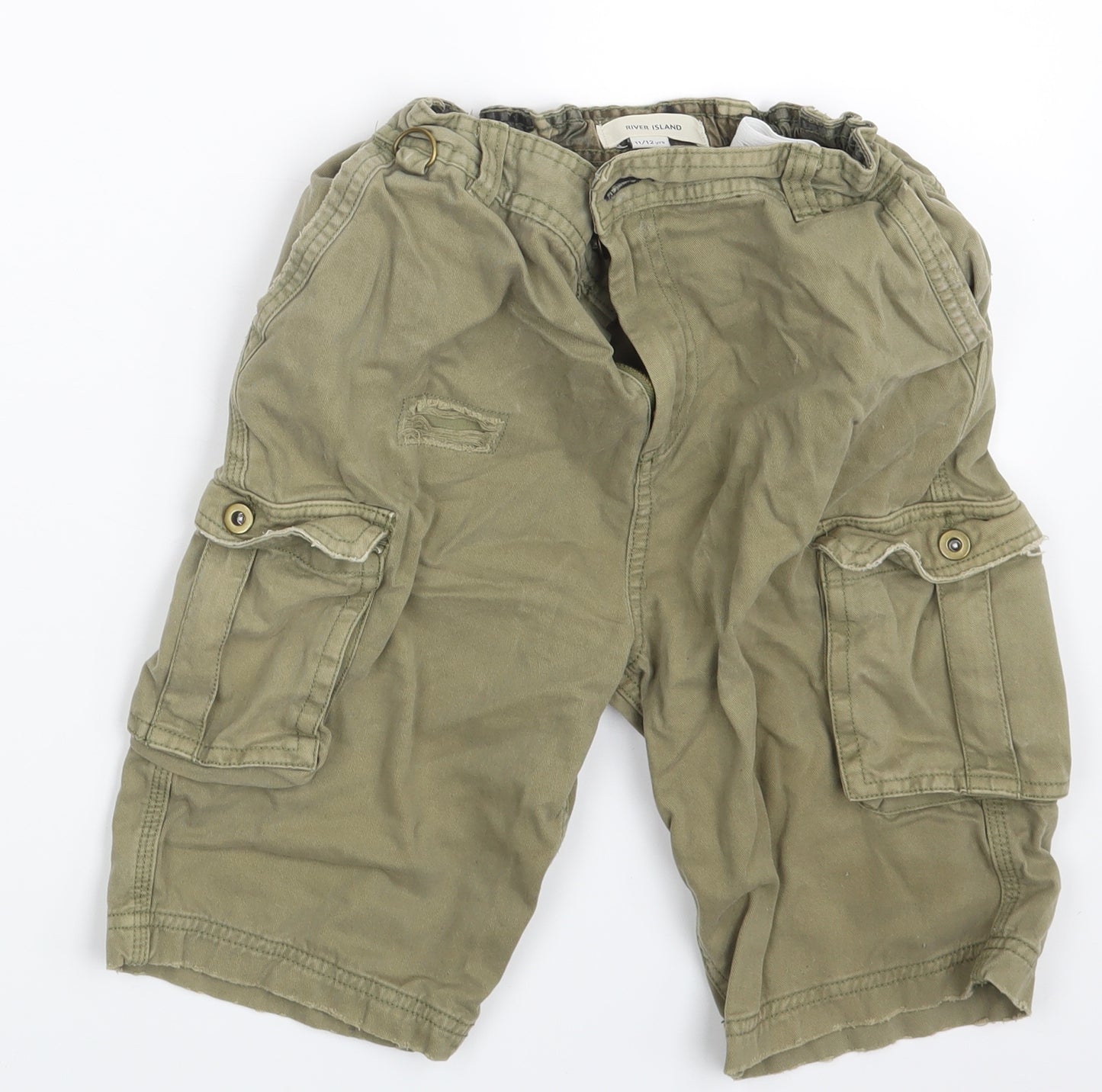 River Island Boys Beige   Cargo Shorts Size 11-12 Years