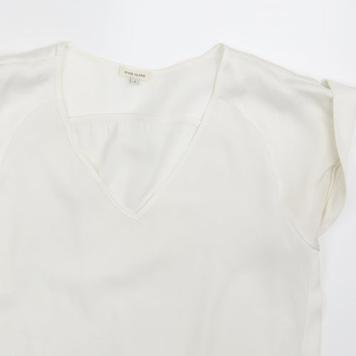 River Island Womens Ivory   Basic Blouse Size 8