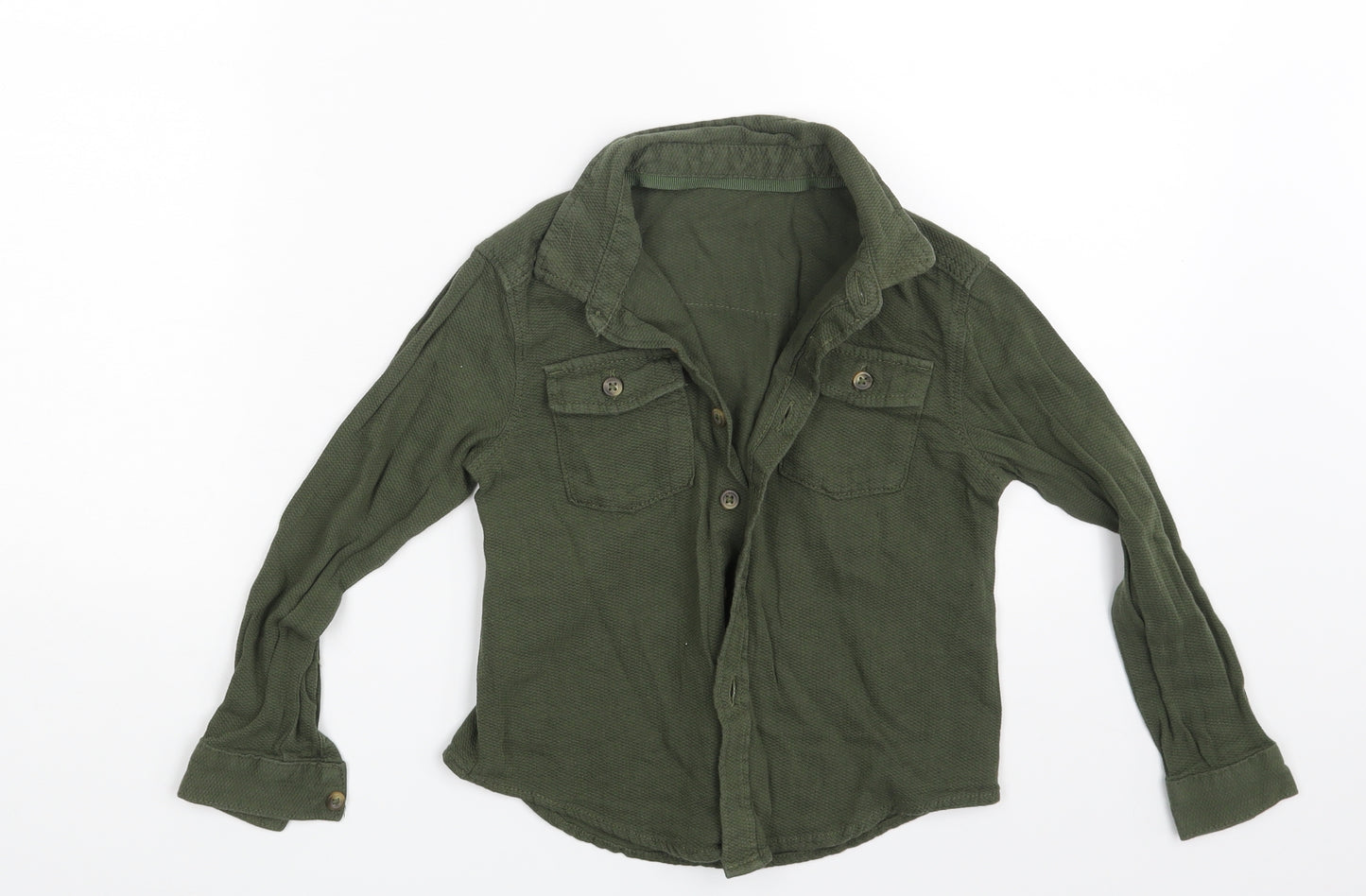 M&S Boys Brown   Basic Button-Up Size 5-6 Years