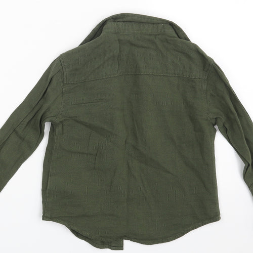 M&S Boys Brown   Basic Button-Up Size 5-6 Years