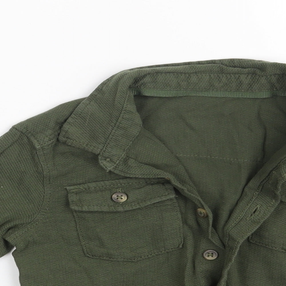 M&S Boys Brown   Basic Button-Up Size 5-6 Years