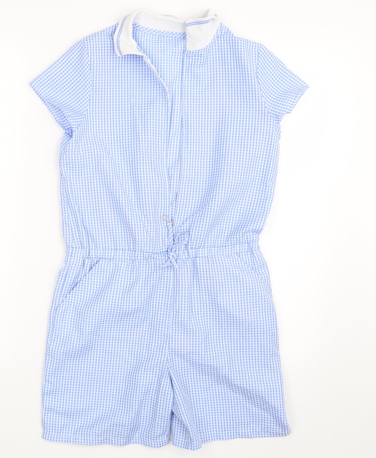 George Girls Multicoloured Check  Coverall One-Piece Size 10-11 Years L4 in