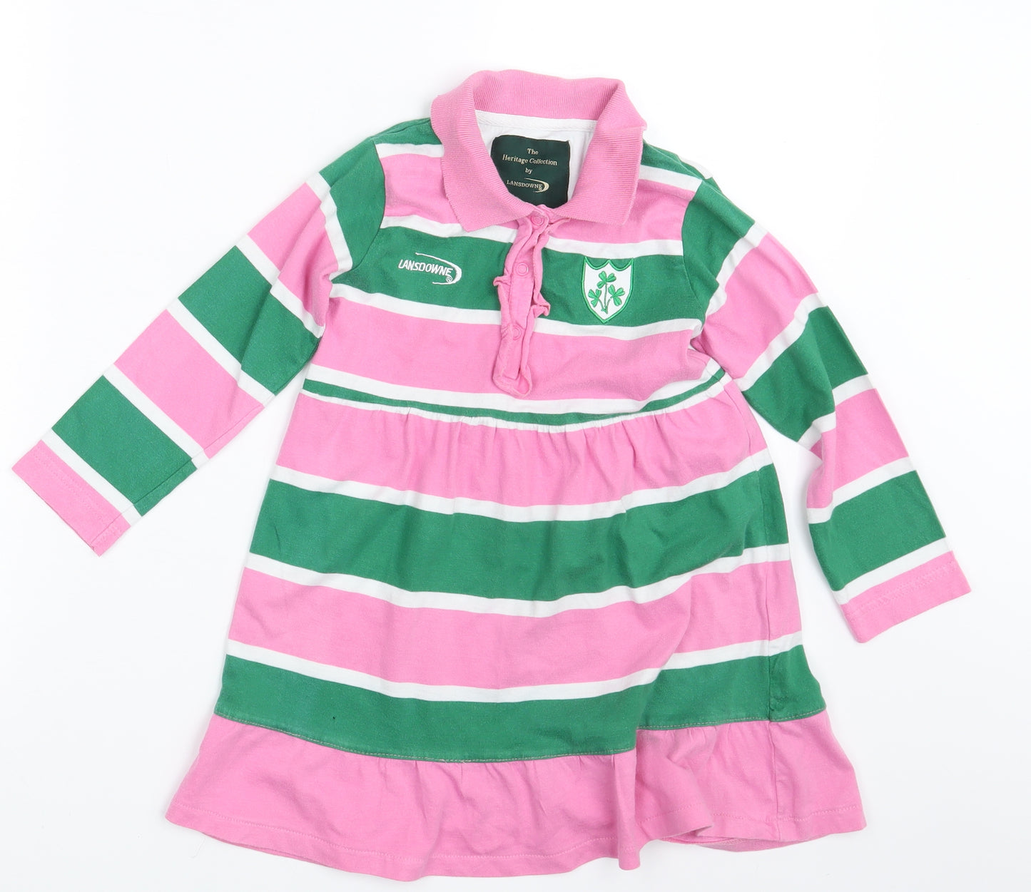 Lansdowne Girls Multicoloured Striped  Basic T-Shirt Size 5-6 Years