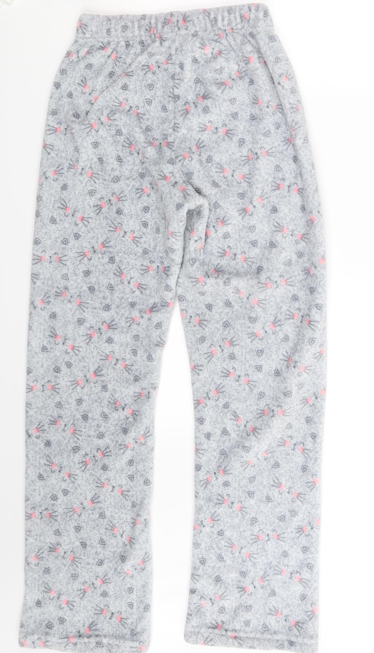 Love to Lounge  Womens Grey Animal Print  Jogger Trousers Size 10 L29 in