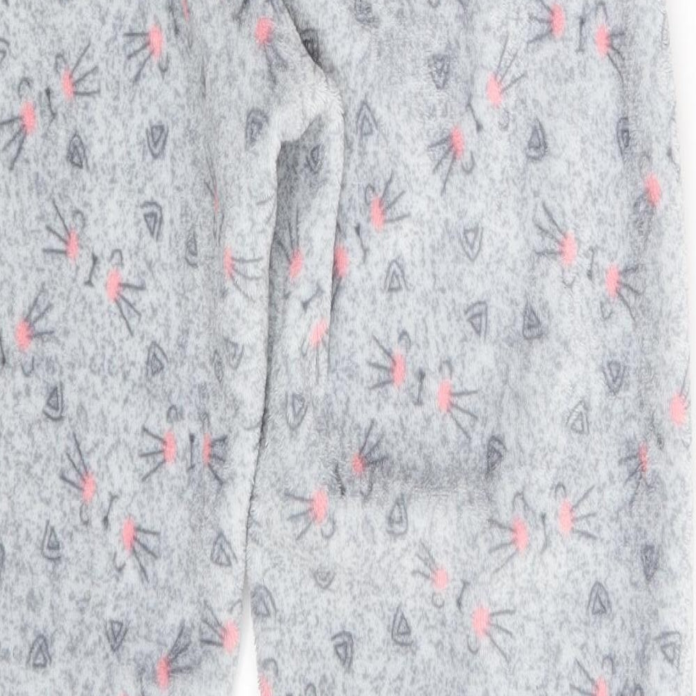 Love to Lounge  Womens Grey Animal Print  Jogger Trousers Size 10 L29 in