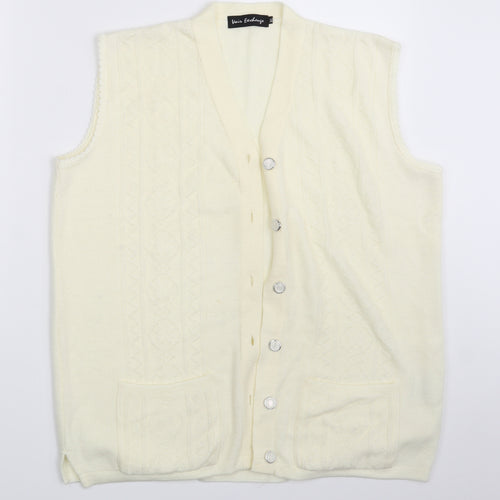 Voir Exvhange Womens Ivory   Cardigan Jumper Size XL
