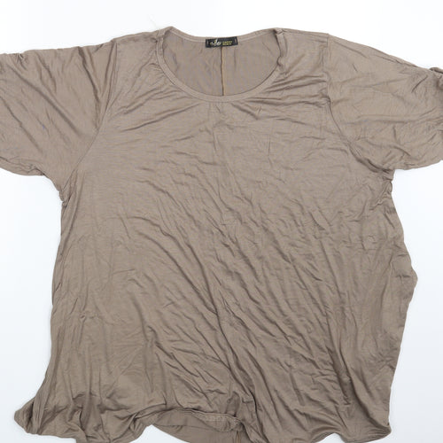 Sophia Mirza Womens Beige   Basic T-Shirt One Size
