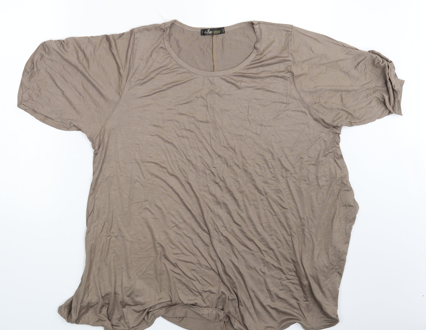 Sophia Mirza Womens Beige   Basic T-Shirt One Size