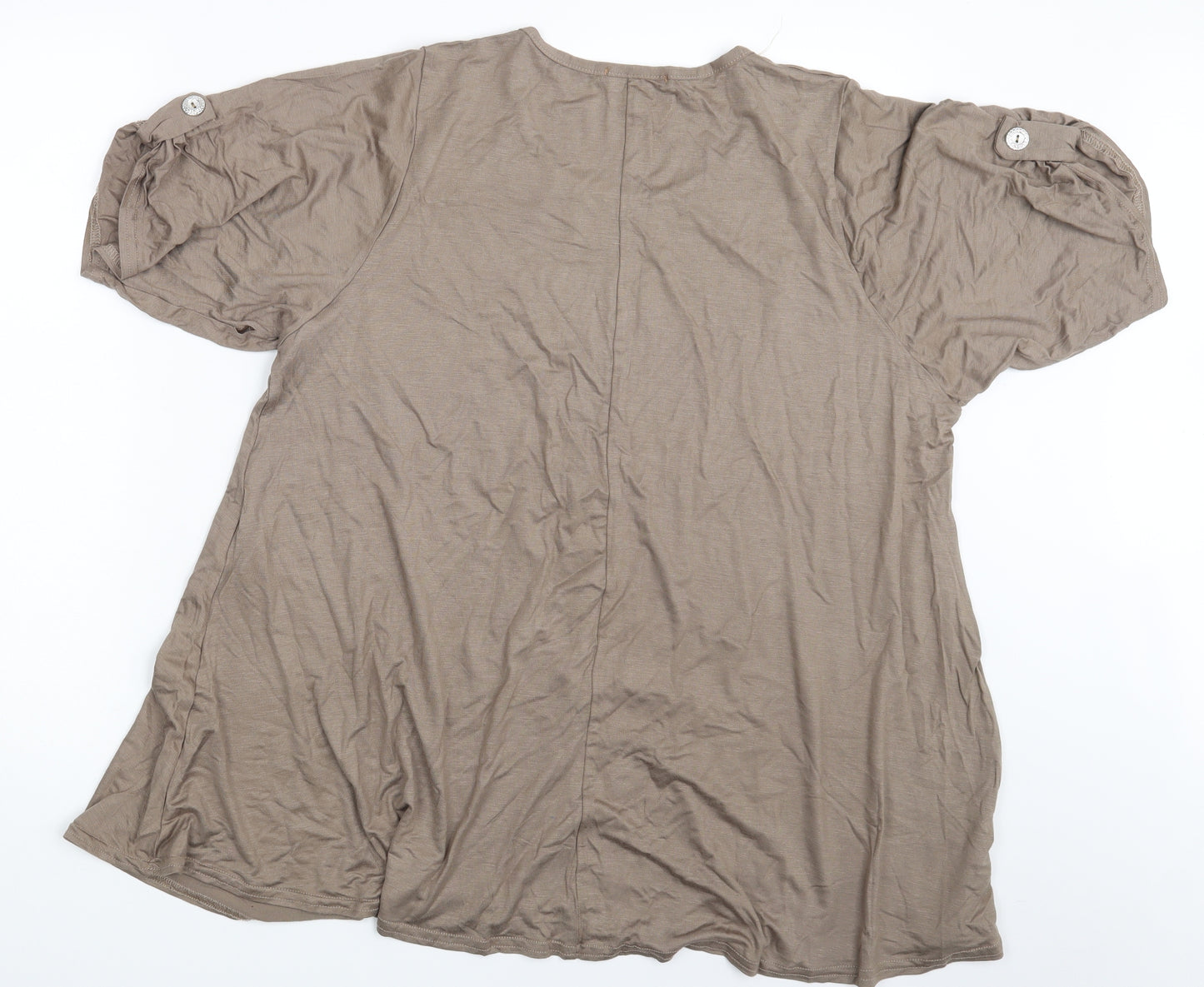 Sophia Mirza Womens Beige   Basic T-Shirt One Size