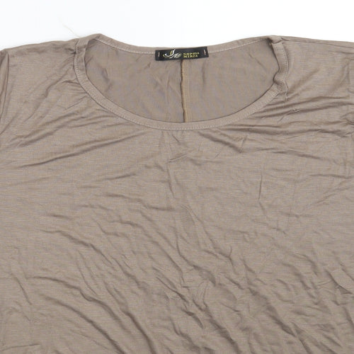 Sophia Mirza Womens Beige   Basic T-Shirt One Size