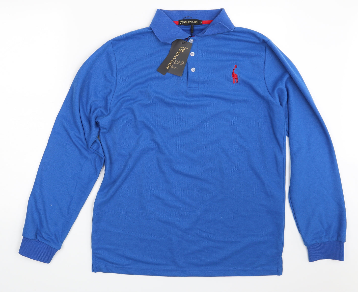 Ghyugr Mens Blue    Polo Size L