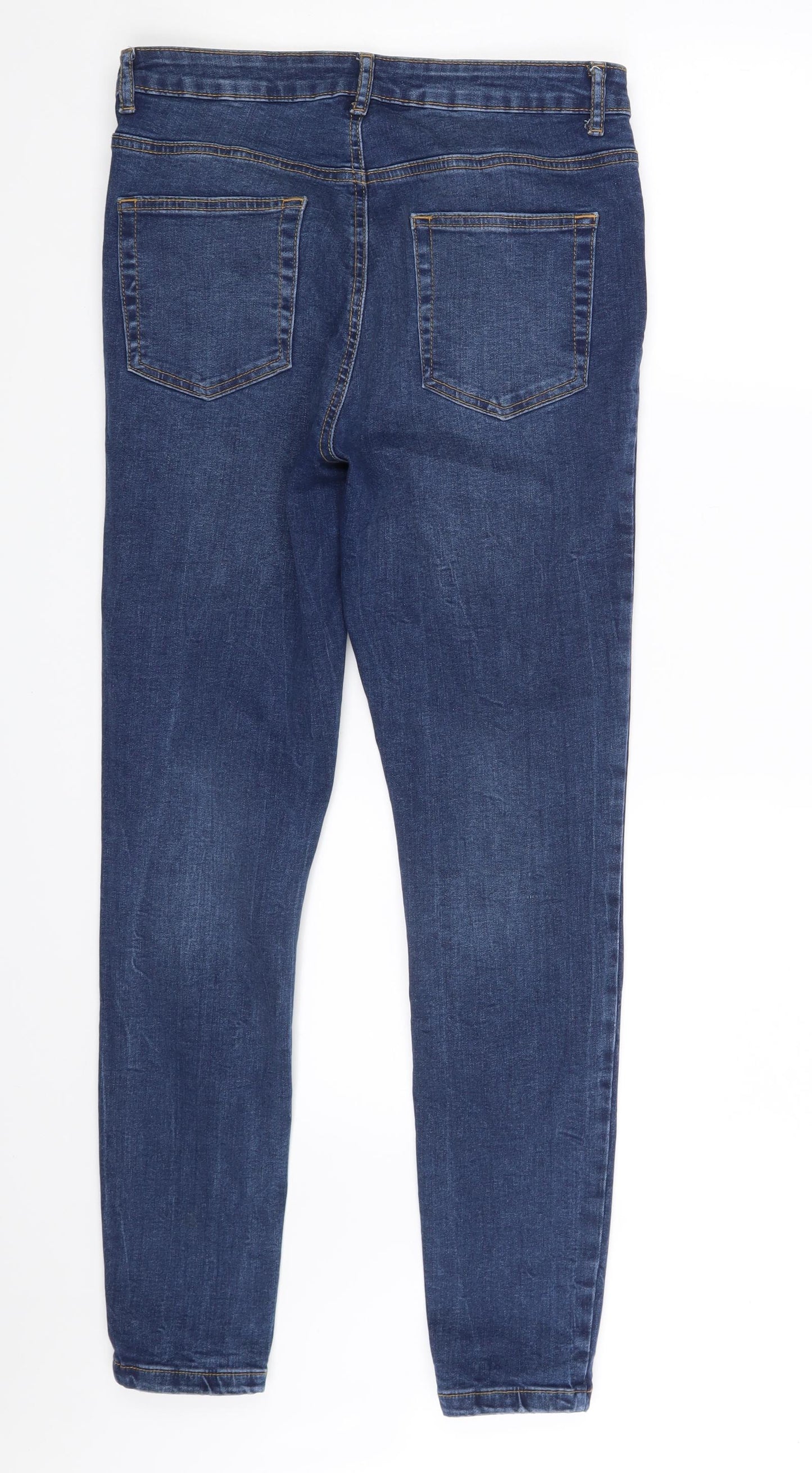 Denim & Co. Womens Blue  Denim Skinny Jeans Size 14 L28 in