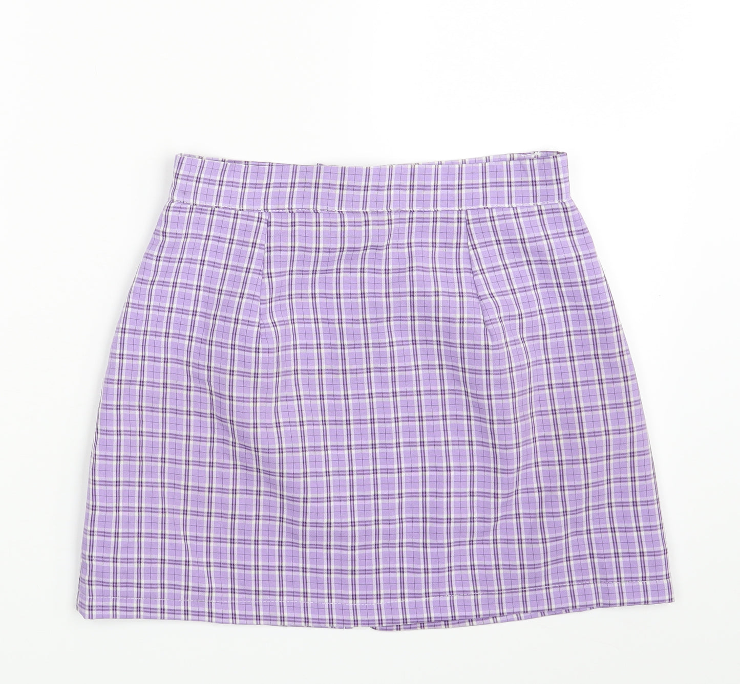 SHEIN  Womens Purple Check  Mini Skirt Size XS