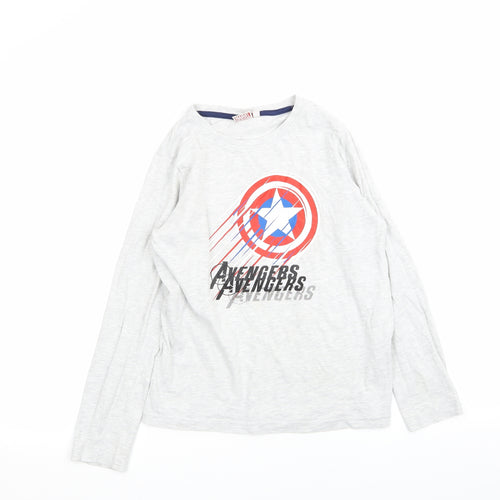 avengers Boys Grey   Basic T-Shirt Size 10-11 Years