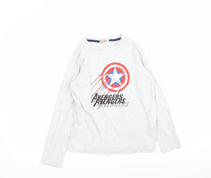 avengers Boys Grey   Basic T-Shirt Size 10-11 Years