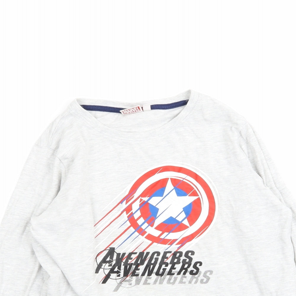 avengers Boys Grey   Basic T-Shirt Size 10-11 Years