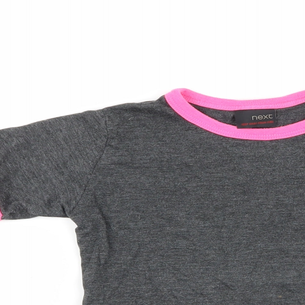 NEXT Girls Grey   Basic T-Shirt Size 3 Years