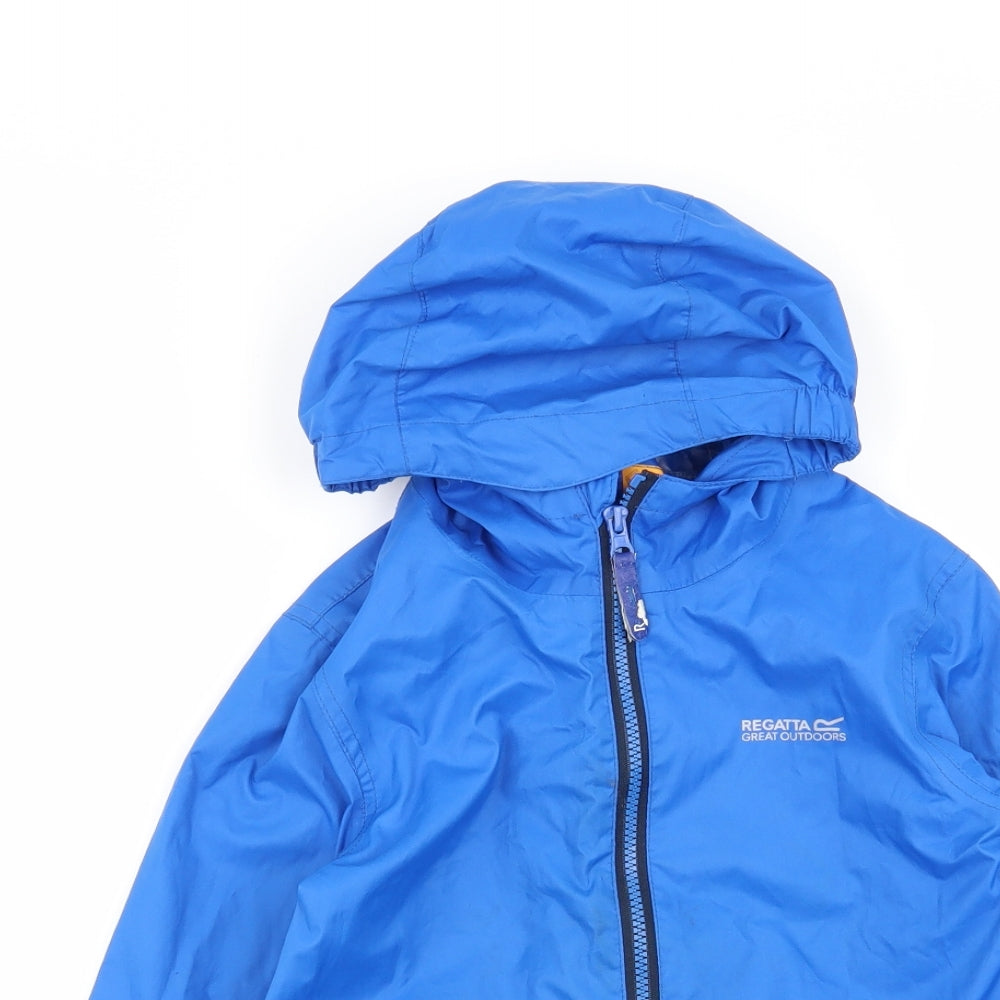Regatta Boys Blue   Rain Coat Coat Size 7-8 Years