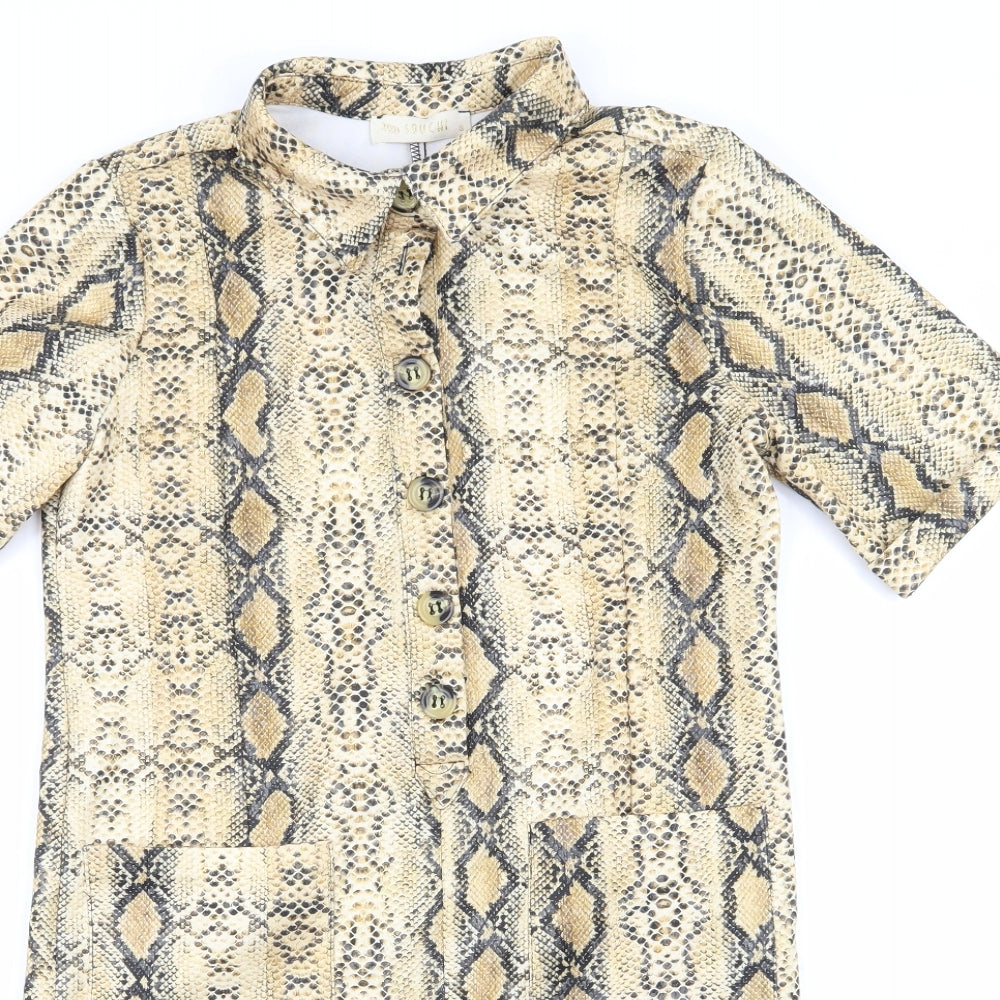 souchi Womens Multicoloured Animal Print  A-Line  Size S