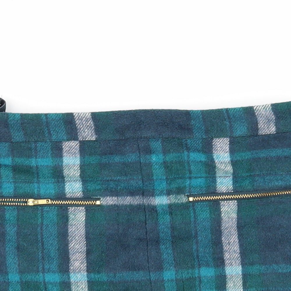 NEXT Girls Multicoloured Check  Mini Skirt Size 13 Years