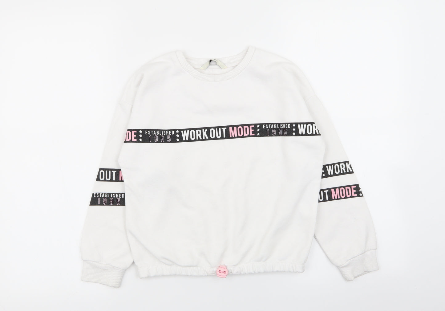 Asda George Girls White   Pullover Jumper Size 8-9 Years
