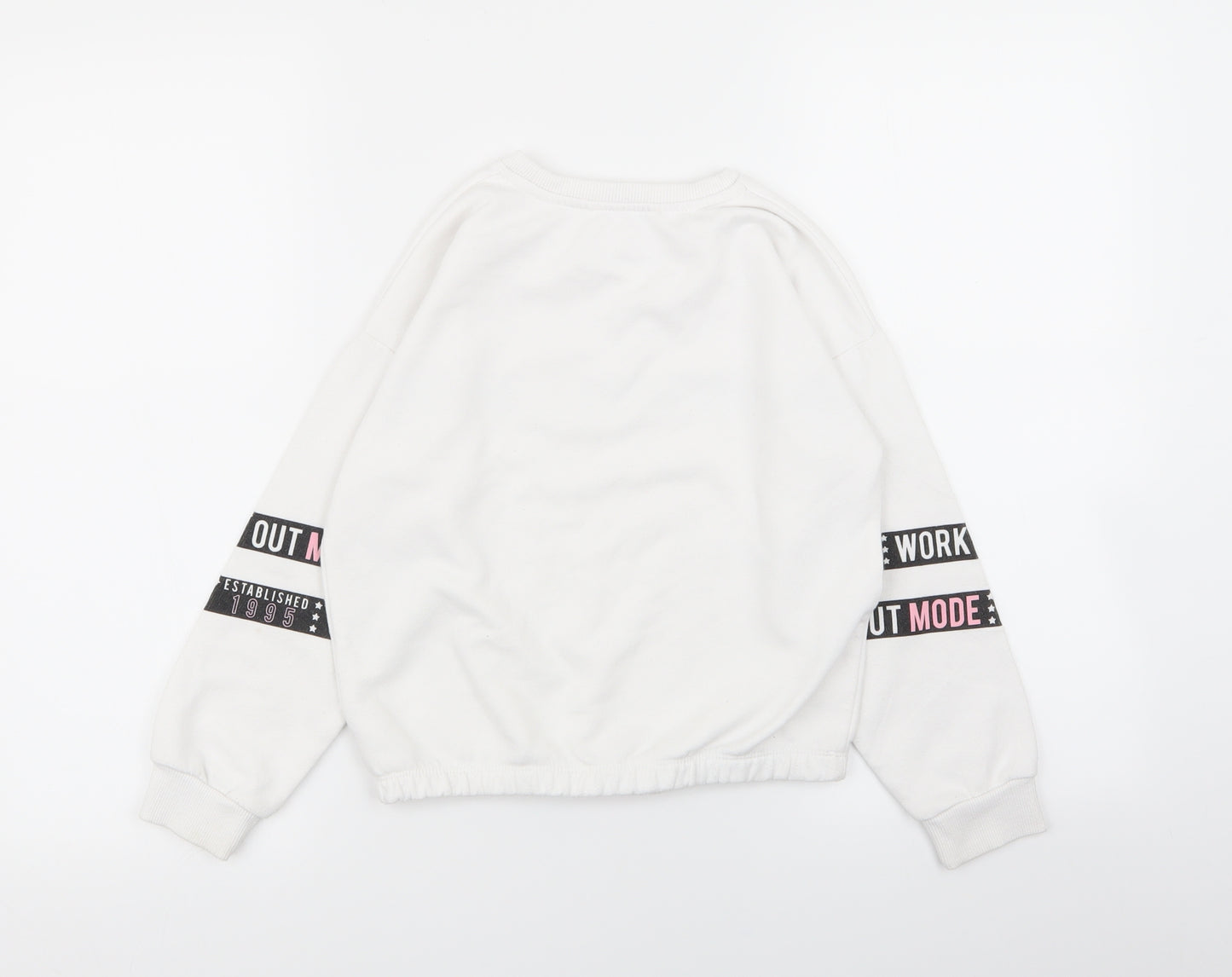 Asda George Girls White   Pullover Jumper Size 8-9 Years