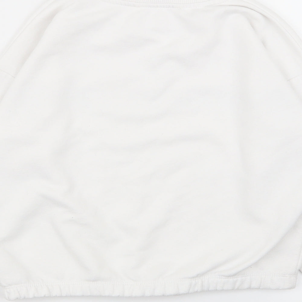 Asda George Girls White   Pullover Jumper Size 8-9 Years