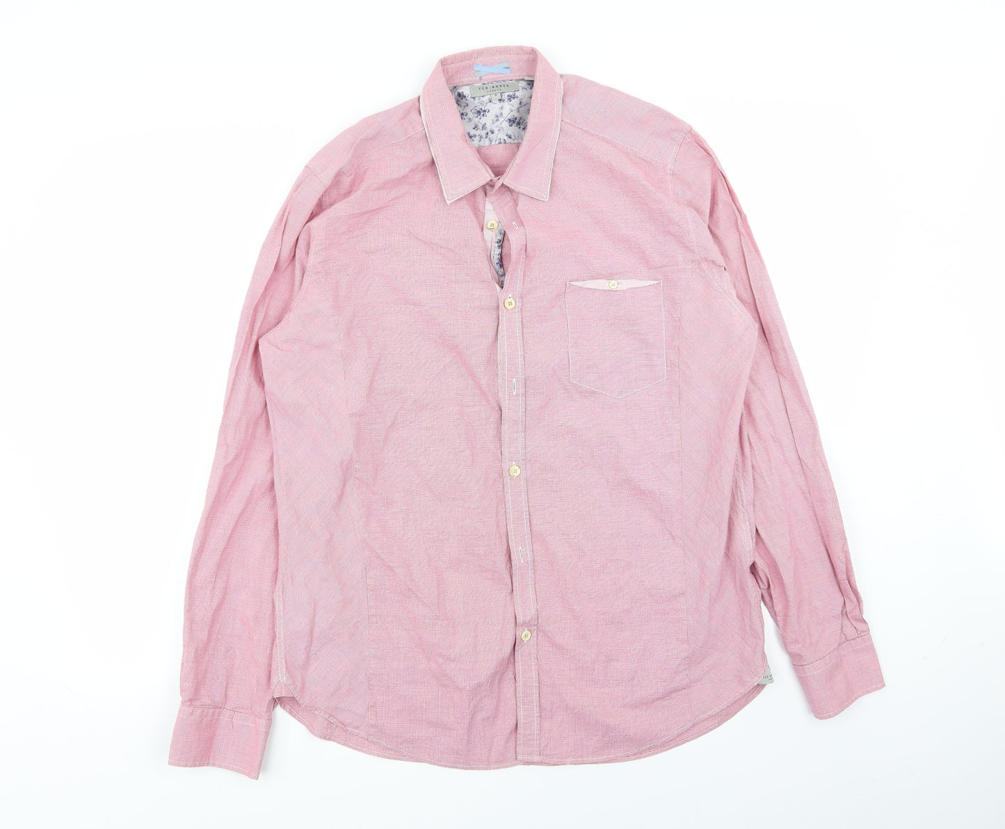 Ted Baker Mens Pink    Button-Up Size XL