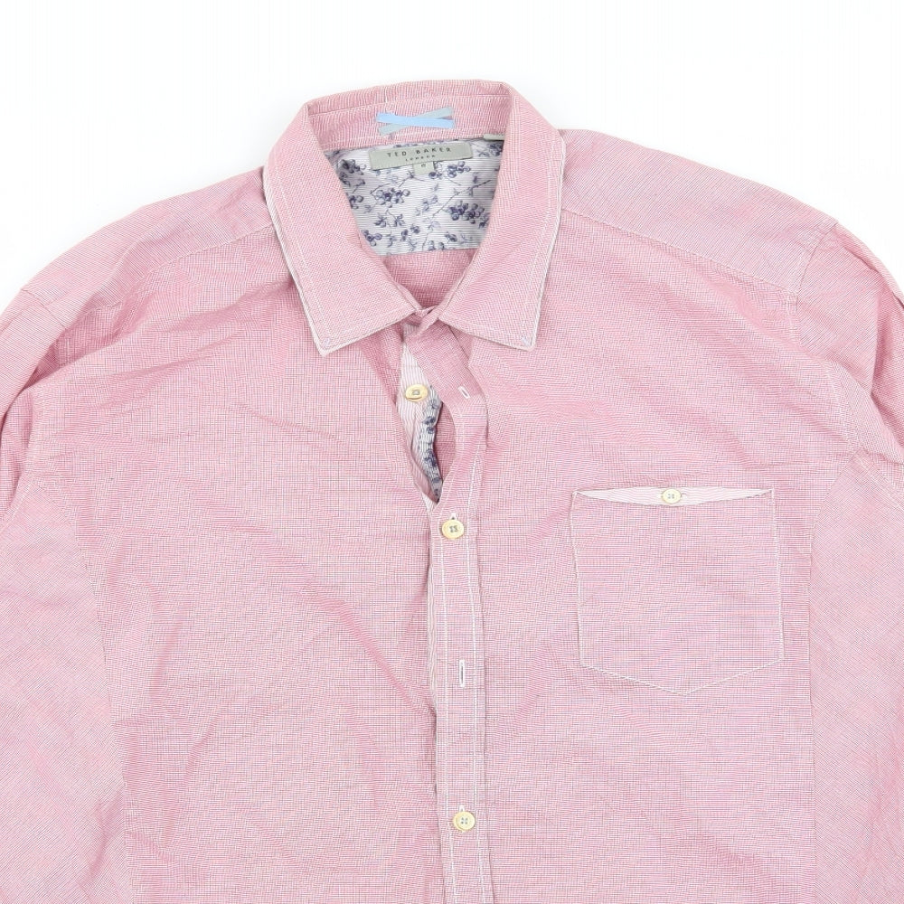 Ted Baker Mens Pink    Button-Up Size XL