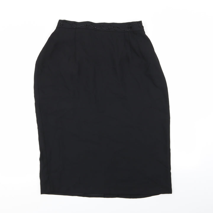 Ann Harvey Womens Black A-Line Skirt Size 10 - Stretch waistband