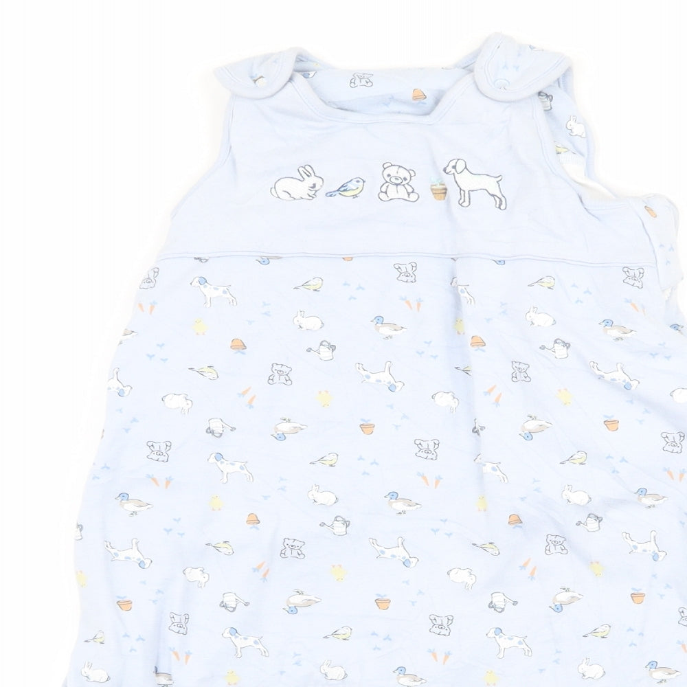 Nutmeg Boys Blue Animal Print  Babydoll Gown Size 12-18 Months  - sleeping bag