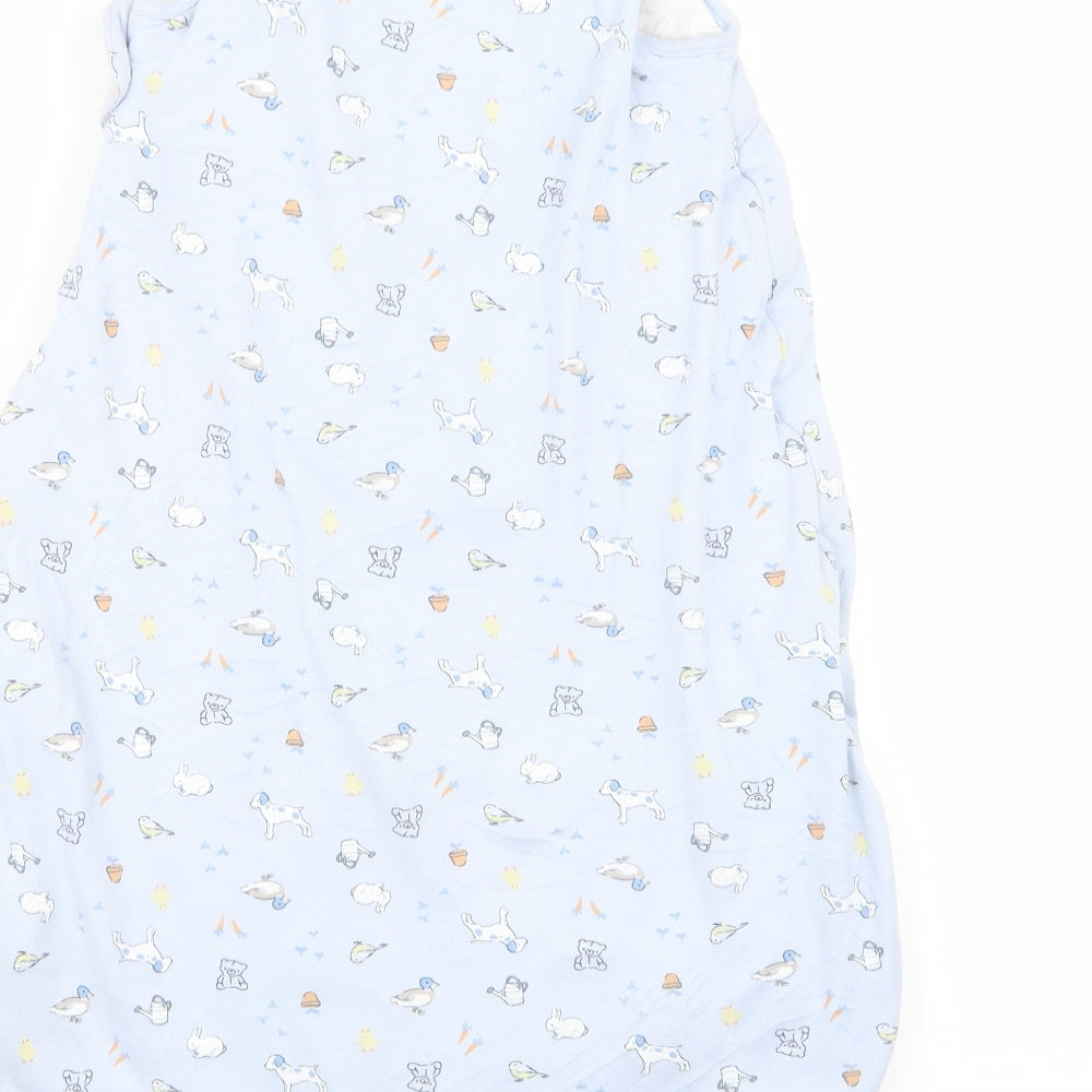 Nutmeg Boys Blue Animal Print  Babydoll Gown Size 12-18 Months  - sleeping bag