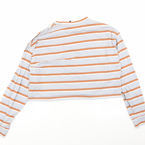 Reclaimed Vintage Womens Multicoloured Striped  Basic T-Shirt Size XS
