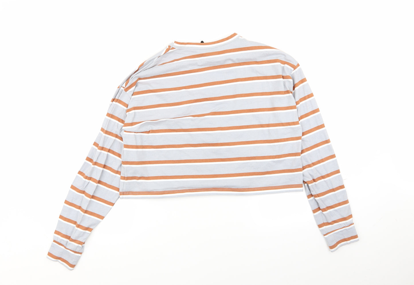 Reclaimed Vintage Womens Multicoloured Striped  Basic T-Shirt Size XS