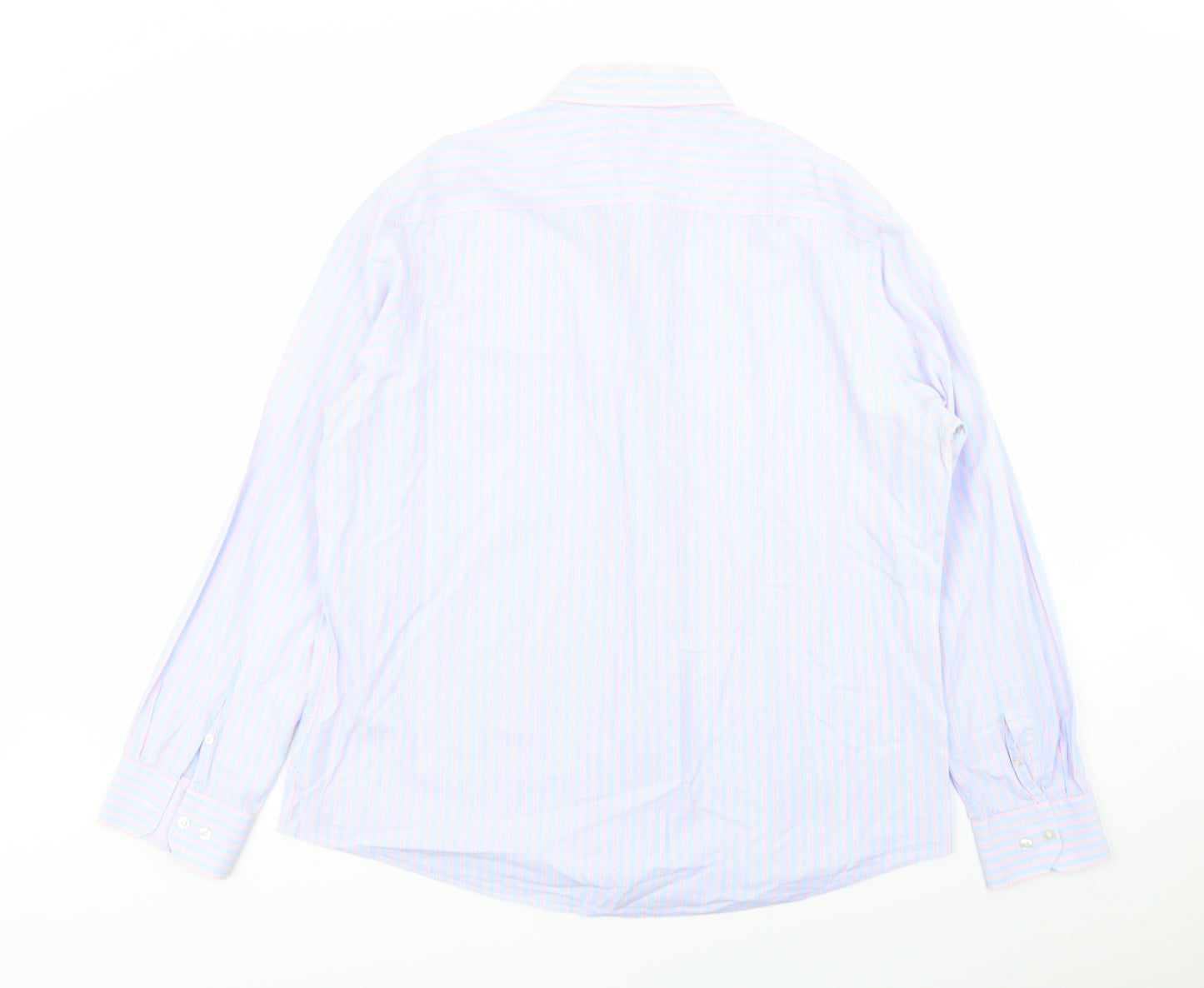 F&F Mens Multicoloured Striped   Dress Shirt Size 17.5