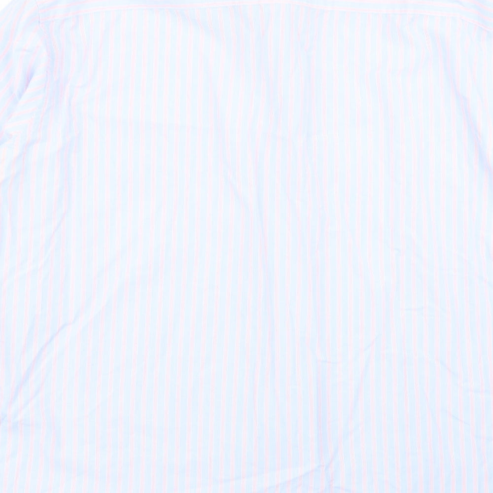 F&F Mens Multicoloured Striped   Dress Shirt Size 17.5