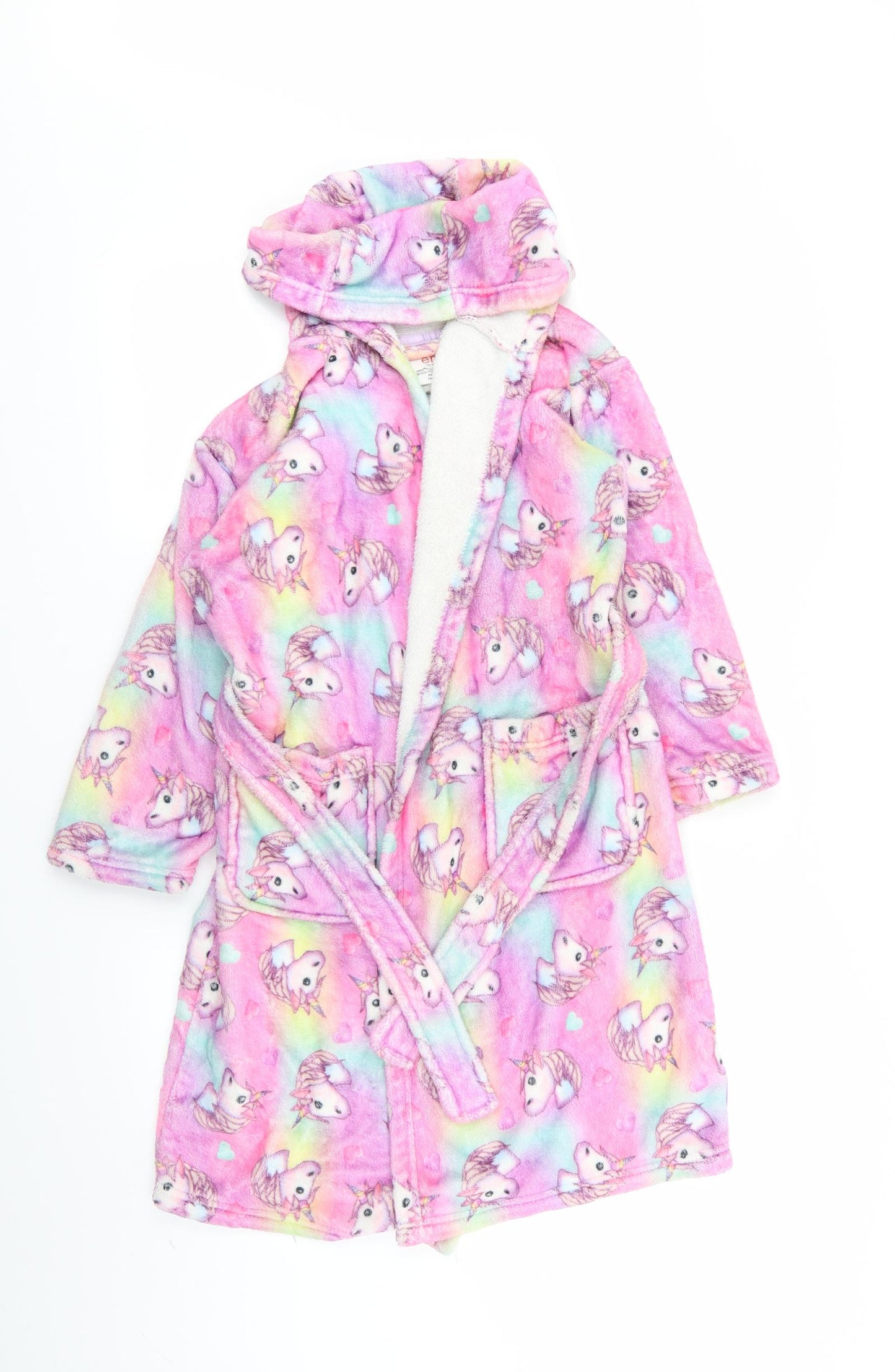 Emoji Girls Multicoloured Geometric  Top Robe Size 7-8 Years