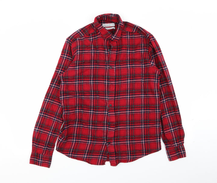 Cedar Wood State Mens Multicoloured Check   Button-Up Size S
